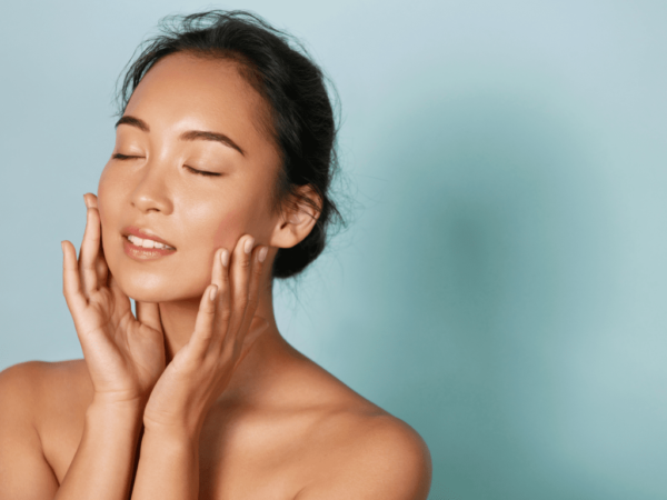smooth woman face after facial treatments